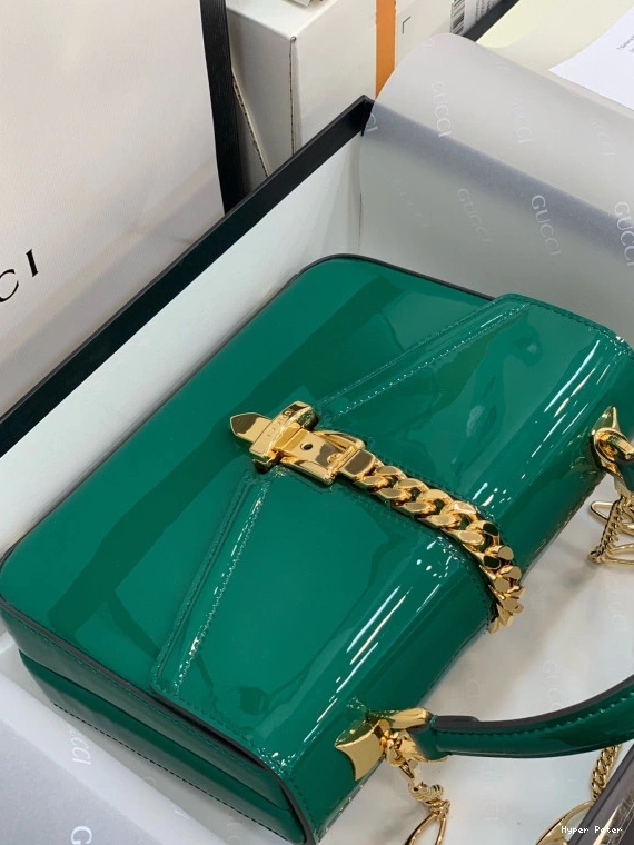 Hyperpeter TOP HANDLE MINI PATENT 1969 GUCCI Sylvie LEATHER BAG 0710